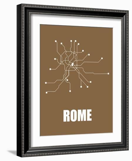 Rome Subway Map II-null-Framed Art Print