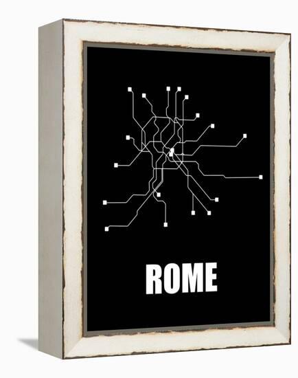 Rome Subway Map III-null-Framed Stretched Canvas