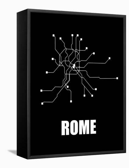 Rome Subway Map III-null-Framed Stretched Canvas