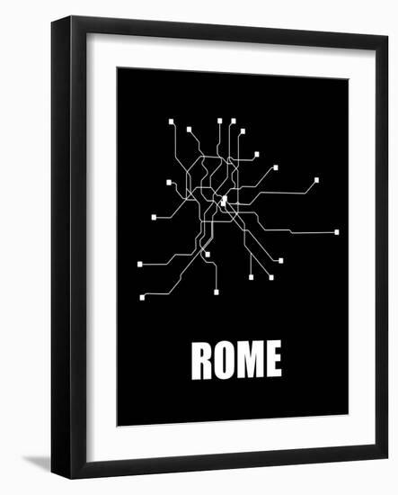 Rome Subway Map III-null-Framed Art Print