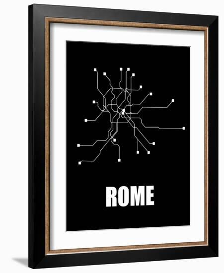 Rome Subway Map III-null-Framed Art Print