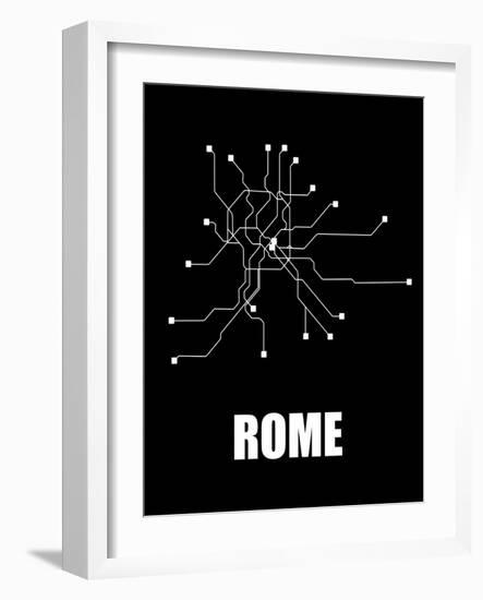 Rome Subway Map III-null-Framed Art Print