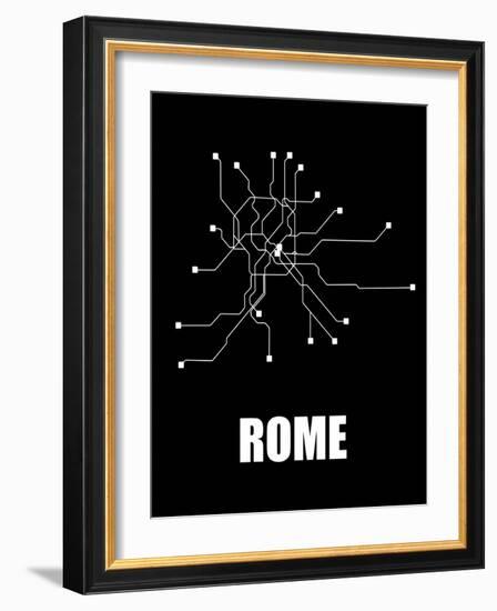 Rome Subway Map III-null-Framed Art Print