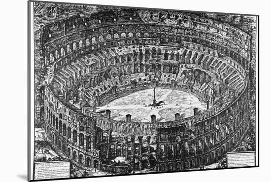 Rome, the Colosseum, C.1774-78-Giovanni Battista Piranesi-Mounted Giclee Print