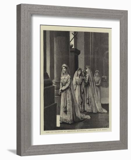 Rome, the Procession of Ammantate (Matrimonial Candidates) at St Peter'S-Arthur Hopkins-Framed Giclee Print