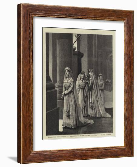 Rome, the Procession of Ammantate (Matrimonial Candidates) at St Peter'S-Arthur Hopkins-Framed Giclee Print