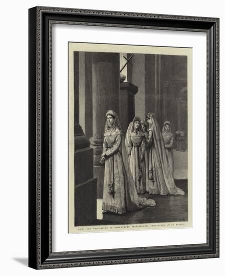 Rome, the Procession of Ammantate (Matrimonial Candidates) at St Peter'S-Arthur Hopkins-Framed Giclee Print