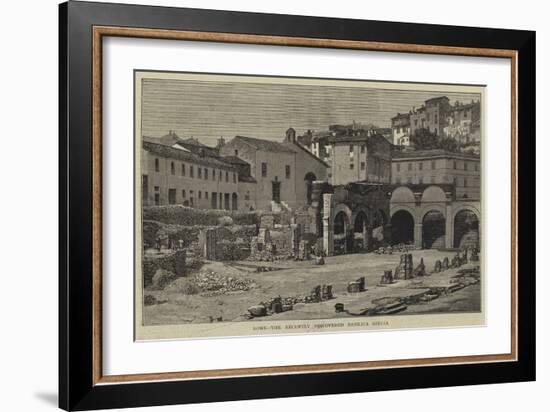 Rome, the Recently Discovered Basilica Giulia-null-Framed Giclee Print