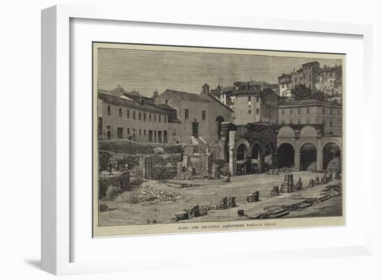 Rome, the Recently Discovered Basilica Giulia-null-Framed Giclee Print