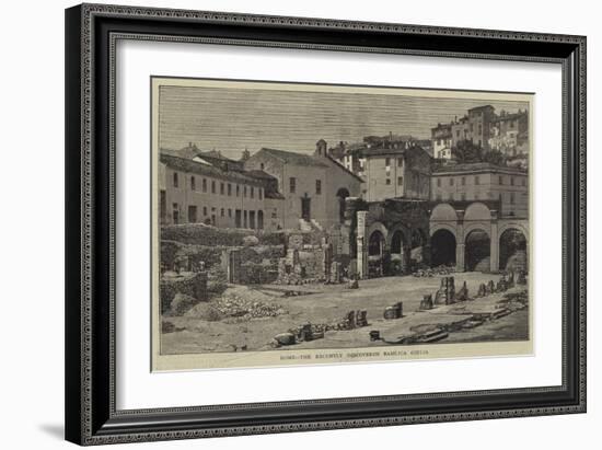 Rome, the Recently Discovered Basilica Giulia-null-Framed Giclee Print