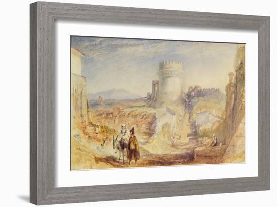 Rome, the Tomb of Cecilia Metella, C.1824-J. M. W. Turner-Framed Giclee Print