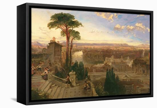 Rome, Twilight, View from the Convent of San Onofrio on Mount Janiculum, C.1853-55-David Roberts-Framed Premier Image Canvas