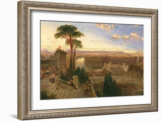 Rome, Twilight, View from the Convent of San Onofrio on Mount Janiculum, C.1853-55-David Roberts-Framed Giclee Print