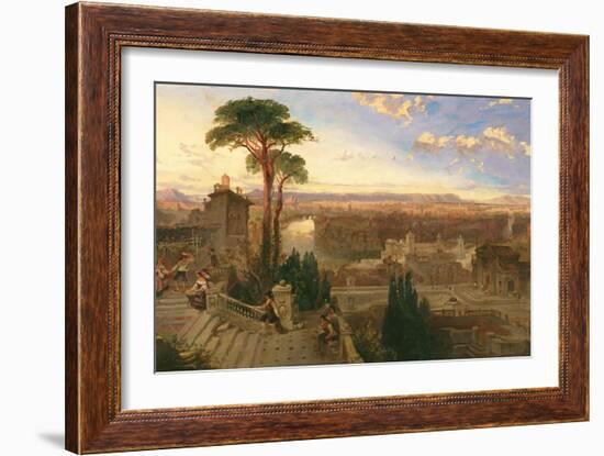 Rome, Twilight, View from the Convent of San Onofrio on Mount Janiculum, C.1853-55-David Roberts-Framed Giclee Print