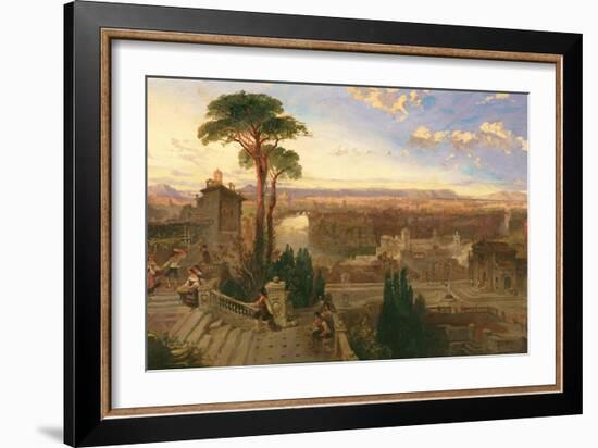 Rome, Twilight, View from the Convent of San Onofrio on Mount Janiculum, C.1853-55-David Roberts-Framed Giclee Print