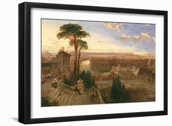 Rome, Twilight, View from the Convent of San Onofrio on Mount Janiculum, C.1853-55-David Roberts-Framed Giclee Print