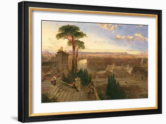 Rome, Twilight, View from the Convent of San Onofrio on Mount Janiculum, C.1853-55-David Roberts-Framed Giclee Print