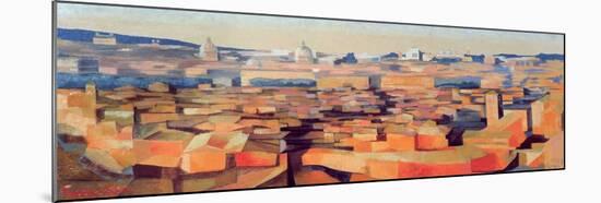 Rome, View from the Spanish Academy on the Gianicolo, Dusk, 1968-Izabella Godlewska de Aranda-Mounted Giclee Print