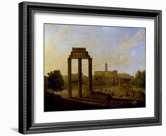 Rome: View of the Forum Looking Towards the Capitol, 1819-Gaspare Gabrielli-Framed Giclee Print