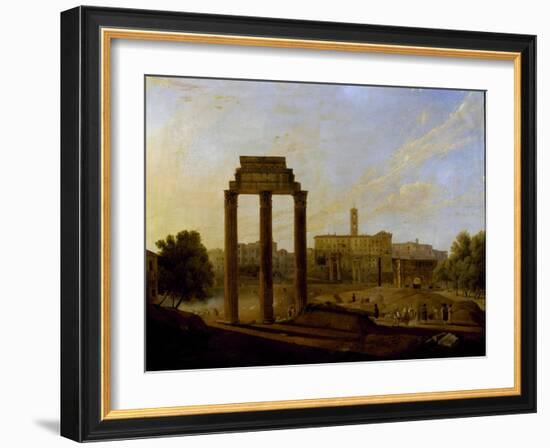 Rome: View of the Forum Looking Towards the Capitol, 1819-Gaspare Gabrielli-Framed Giclee Print