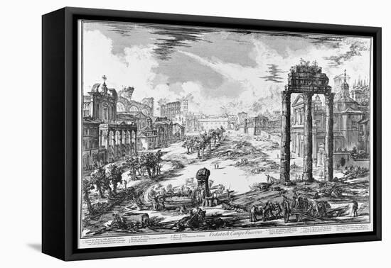 Rome, View of the Roman Forum, C.1774-78-Giovanni Battista Piranesi-Framed Premier Image Canvas