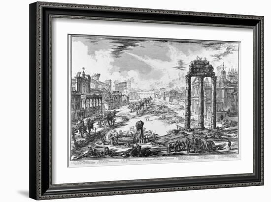 Rome, View of the Roman Forum, C.1774-78-Giovanni Battista Piranesi-Framed Giclee Print