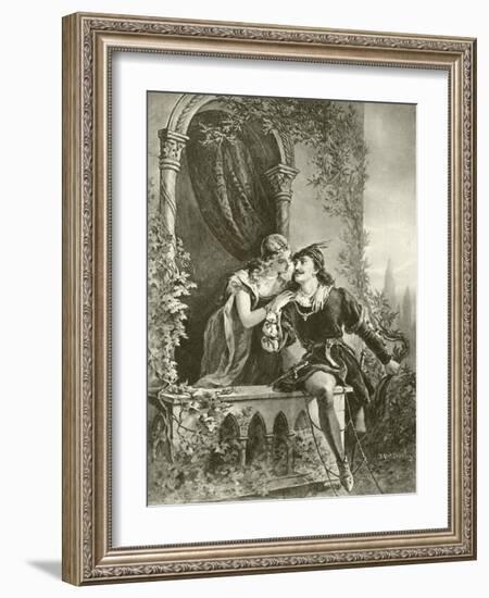 Romeo and Juliet. Act III-Scene V-Felix Octavius Carr Darley-Framed Giclee Print