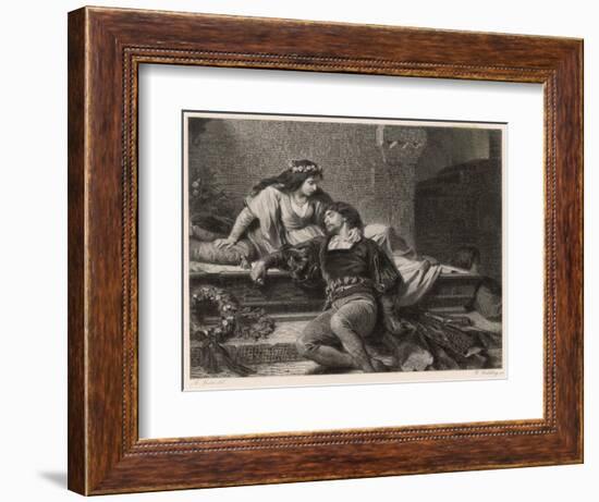 Romeo and Juliet, Act V Scene III: Juliet Wakes in the Vault to Find Romeo Dead-G. Goldberg-Framed Art Print