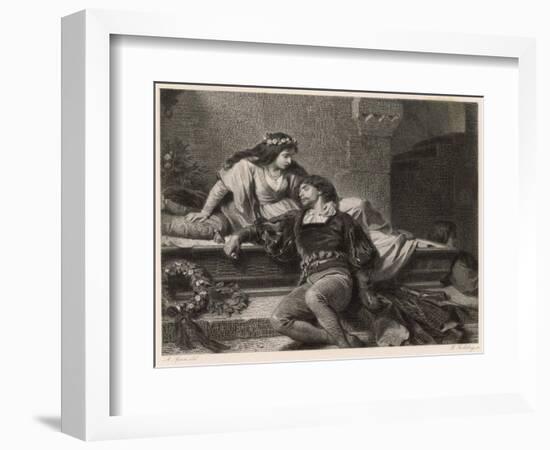 Romeo and Juliet, Act V Scene III: Juliet Wakes in the Vault to Find Romeo Dead-G. Goldberg-Framed Art Print