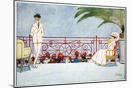 'Romeo and Juliet - Balcony scene at Shepheard's Hotel, Cairo', 1908-Lance Thackeray-Mounted Giclee Print