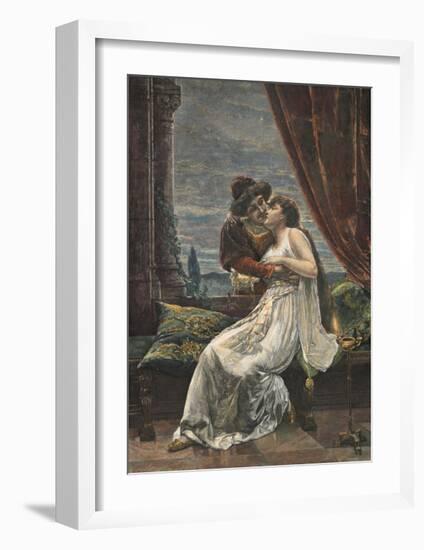 Romeo and Juliet, c. 1895 (woodcut)-Georg Papperitz-Framed Giclee Print