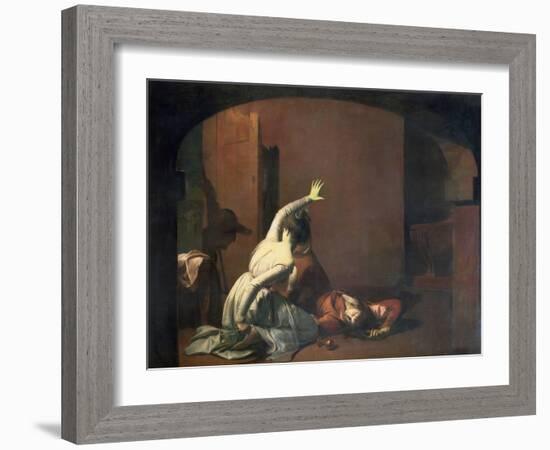 Romeo and Juliet: the Tomb Scene, "Noise Again! Then I"Ll be Brief," Exh. 1790-Joseph Wright of Derby-Framed Giclee Print