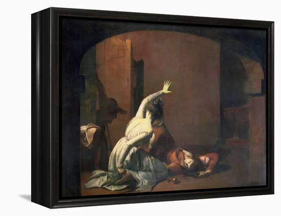 Romeo and Juliet: the Tomb Scene, "Noise Again! Then I"Ll be Brief," Exh. 1790-Joseph Wright of Derby-Framed Premier Image Canvas