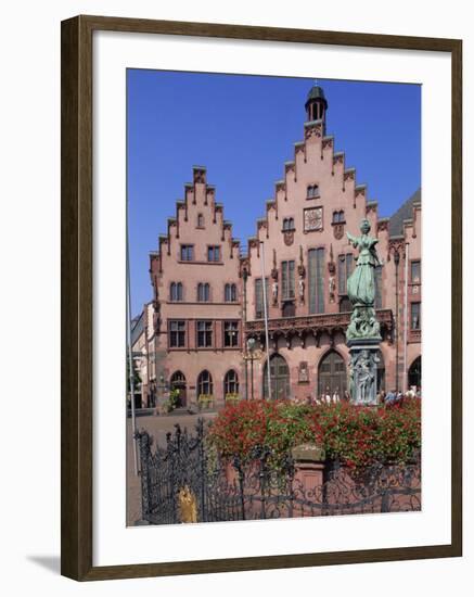 Romer Town Hall in Romer Square in Frankfurt, Germany, Europe-Hans Peter Merten-Framed Photographic Print