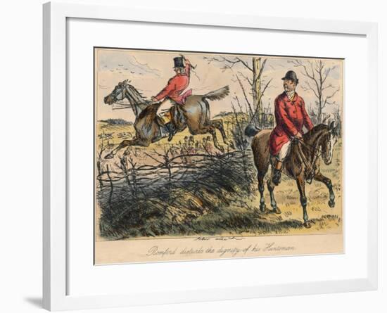 Romford Disturbs the Dignity of His Huntman, 1865-Bradbury, Evans and Co-Framed Giclee Print