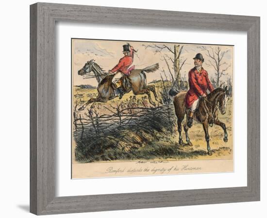 Romford Disturbs the Dignity of His Huntman, 1865-Bradbury, Evans and Co-Framed Giclee Print