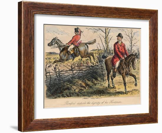 Romford Disturbs the Dignity of His Huntman, 1865-Bradbury, Evans and Co-Framed Giclee Print