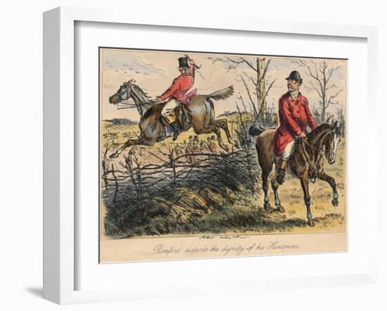 Romford Disturbs the Dignity of His Huntman, 1865-Bradbury, Evans and Co-Framed Giclee Print