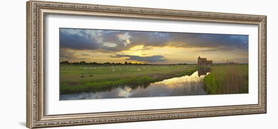 Romney Marsh and Fairfield Church Near Brookland, Kent, England, United Kingdom, Europe-Stuart Black-Framed Photographic Print