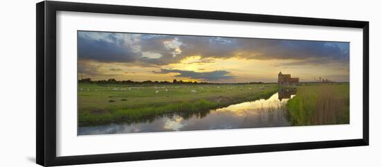 Romney Marsh and Fairfield Church Near Brookland, Kent, England, United Kingdom, Europe-Stuart Black-Framed Photographic Print