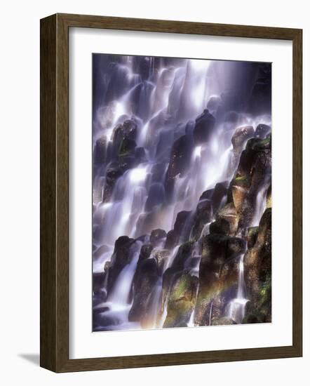 Romona Falls in Mt. Hood, Oregon Cascades, USA-Janis Miglavs-Framed Photographic Print