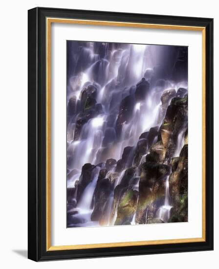 Romona Falls in Mt. Hood, Oregon Cascades, USA-Janis Miglavs-Framed Photographic Print