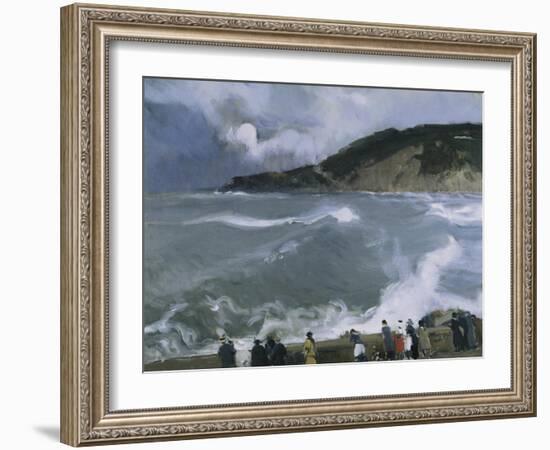 Rompeolas De San Sebastian-Joaquín Sorolla y Bastida-Framed Art Print