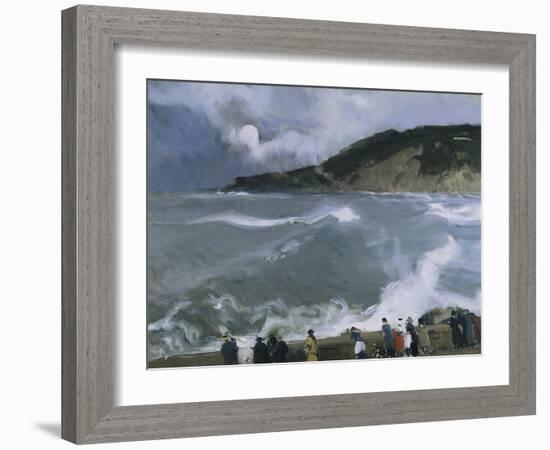 Rompeolas De San Sebastian-Joaquín Sorolla y Bastida-Framed Art Print