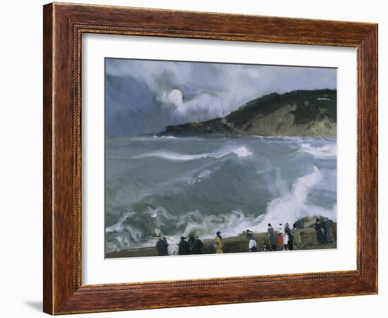 Rompeolas De San Sebastian-Joaquín Sorolla y Bastida-Framed Art Print