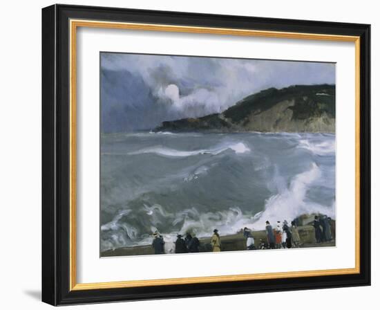 Rompeolas De San Sebastian-Joaquín Sorolla y Bastida-Framed Art Print