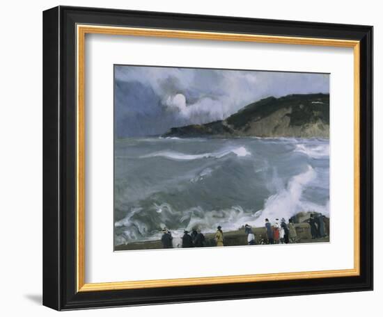 Rompeolas De San Sebastian-Joaquín Sorolla y Bastida-Framed Art Print