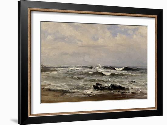 Rompientes de Guethary, ca. 1881-Carlos de Haes-Framed Giclee Print