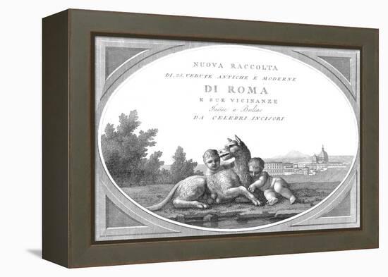 Romulus and Remus, Founders of Rome-Science Source-Framed Premier Image Canvas