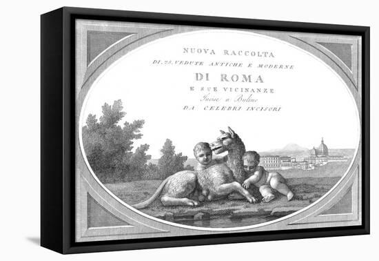 Romulus and Remus, Founders of Rome-Science Source-Framed Premier Image Canvas